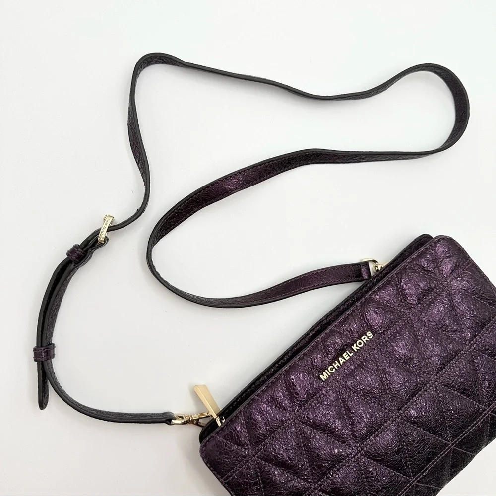 MICHAEL KORS Damson Large Crossbody Clutch Bag